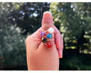 Faceted Custom Gemstone Wire Ring by Rock My Zen